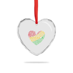 Jamaica Reggae Heart Crystal Glass Ornament One Love Rasta Culture TS10 Print Your Wear