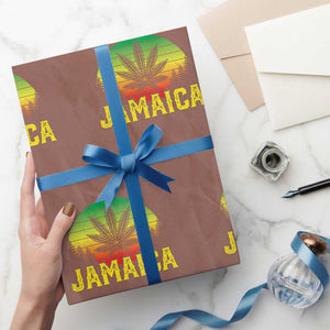 Jamaica Stoner Wrapping Paper Roll Rasta Sunset Cannabis Marijuana Weed Lovers 420 TS10 Mocha Print Your Wear