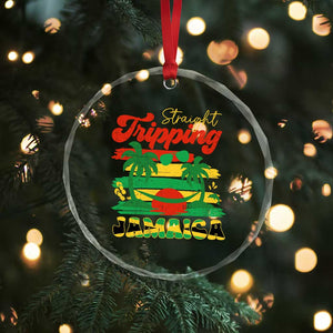 Jamaica Vacation Crystal Glass Ornament Straight Trippin Jamaica Family Girls Trip TS10 Print Your Wear