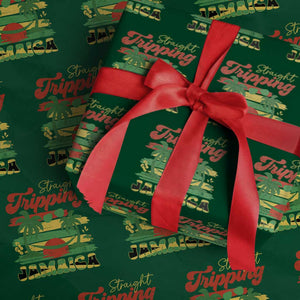 Jamaica Vacation Wrapping Paper Roll Straight Trippin Jamaica Family Girls Trip TS10 Green Print Your Wear