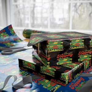 Jamaica Vacation Wrapping Paper Roll Straight Trippin Jamaica Family Girls Trip TS10 Black Print Your Wear