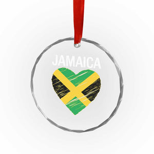 Jamaican Heart Flag Crystal Glass Ornament Patriotic Jamaica Girls Proud Jamaican Roots TS10 Print Your Wear