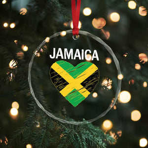 Jamaican Heart Flag Crystal Glass Ornament Patriotic Jamaica Girls Proud Jamaican Roots TS10 Print Your Wear