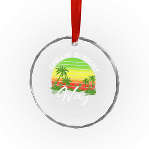 Jamaican Reggae Vibes Crystal Glass Ornament Retro Rasta Sunset Chill Chillin Di Right Way TS10 Print Your Wear
