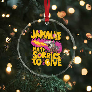Jamal Has So Many Sorries To Give Crystal Glass Ornament Funny Fire Breathing Hammerhead Shark Gamer TS02 Print Your Wear
