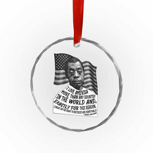 James Baldwin American Patriotic Crystal Glass Ornament I Love America More Than Any Country American Flag TS02 Print Your Wear