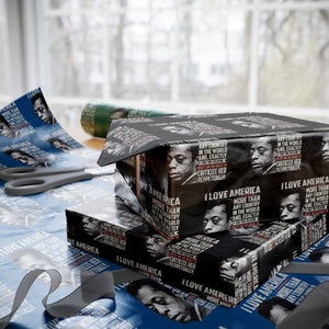 James Baldwin American Patriotic Wrapping Paper Roll I Love America More Than Any Country TS02 Black Print Your Wear