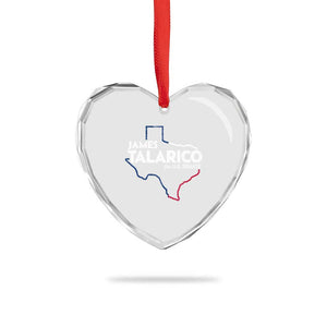 James Talarico for US Senate Heart Crystal Glass Ornament Texas Senate Race 2026