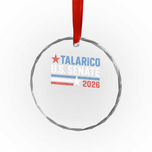 James Talarico US Senate 2026 Crystal Glass Ornament Texas Senate Race Stars and Stripes TS11 Print Your Wear
