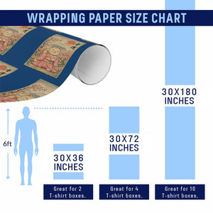 Japanese Anime Maneki Neko Wrapping Paper Roll Kawaii Waving Cat Good Luck Kanji TS12 Print Your Wear