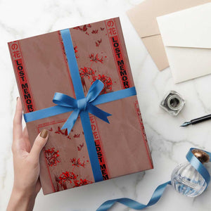 Japanese Spider Lily Wrapping Paper Roll Soft Grunge Anime Aesthetic Flower TS10 Mocha Print Your Wear