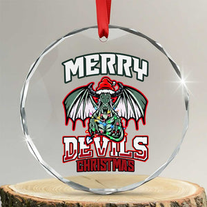 Jersey Devil Crystal Glass Ornament Merry Devils Christmas Cryptid Gift TS12 Transparent Glass 3'' Circle Print Your Wear
