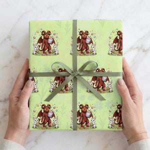 Jersey Devil Easter Egg Hunt Wrapping Paper Roll Funny Pine Barrens Folklore Gift TS12 Lime Print Your Wear