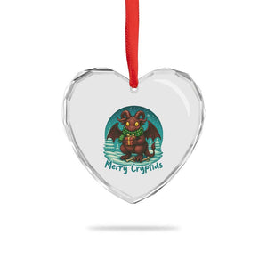 Jersey Devil Heart Crystal Glass Ornament Merry Cryptidmas Funny Christmas Gift TS12 Print Your Wear