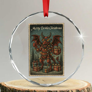 Jersey Devil Merry Devils Christmas Gift Crystal Glass Ornament TS12 Transparent Glass 3'' Circle Print Your Wear