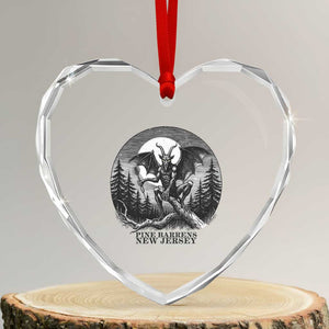 Jersey Devil Playing Dart Heart Crystal Glass Ornament Gothic Horror Gift Pine Barrens New Jersey TS12 Transparent Glass 3'' Heart Print Your Wear