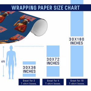 Jesus Basketball Christmas Wrapping Paper Roll He Is Rizzin TS14 Print Your Wear