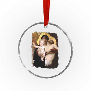 Jesus Christ and Mother Mary William Adolphe Bouguereau Art Crystal Glass Ornament TS11 Print Your Wear