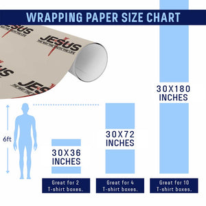 Jesus Christ Wrapping Paper Roll The Way Truth Life Cross Nails Faith In God Christian TS10 Print Your Wear