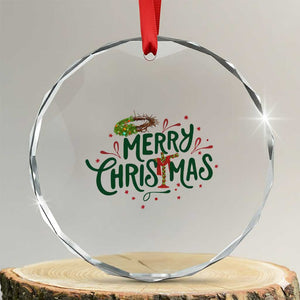 Jesus Christian Christmas Crystal Glass Ornament TS14 Transparent Glass 3'' Circle Print Your Wear