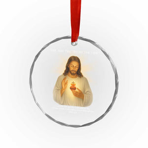 Jesus Christian Christmas Crystal Glass Ornament Cross Bible Verse Inspirational TS14 Print Your Wear