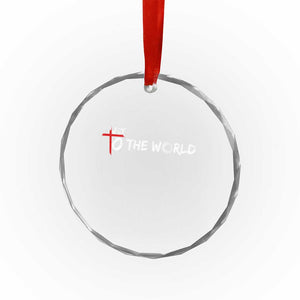Jesus Christian Christmas Crystal Glass Ornament Joy To The World TS14 Print Your Wear