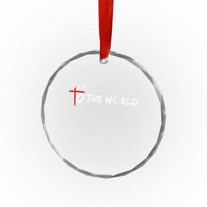 Jesus Christian Christmas Crystal Glass Ornament Joy To The World TS14 Print Your Wear