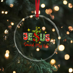 Jesus Christian Christmas Crystal Glass Ornament Religious Cross Bible Verse TS14 Print Your Wear