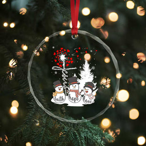 Jesus Christian Crystal Glass Ornament Faith Hope Love Snowman Dandelion Xmas TS09 Print Your Wear