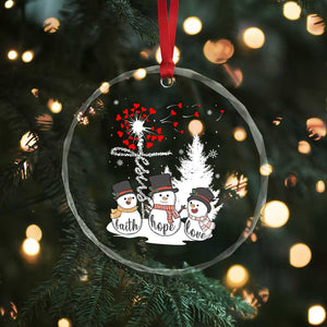 Jesus Christian Crystal Glass Ornament Faith Hope Love Snowman Dandelion Xmas TS09 Print Your Wear