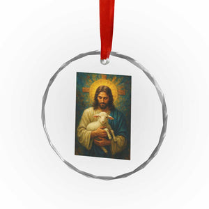 Jesus Christian Crystal Glass Ornament Hug Lamb Faith Easter TS14 Print Your Wear