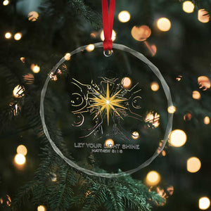 Jesus Christian Crystal Glass Ornament Let Your Light Shine Matthew 5:16 TS14 Print Your Wear