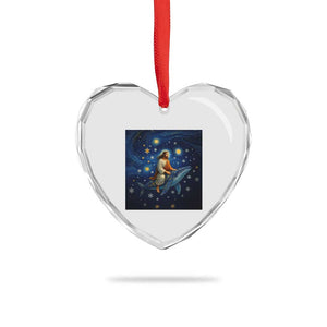 Jesus Christian Heart Crystal Glass Ornament Stary Night Van Gogh Christmas TS14 Print Your Wear