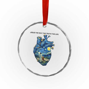 Jesus Christian Starry Night Crystal Glass Ornament The Way The Truth The Life TS14 Print Your Wear