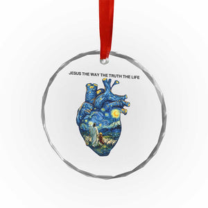 Jesus Christian Starry Night Crystal Glass Ornament The Way The Truth The Life TS14 Print Your Wear