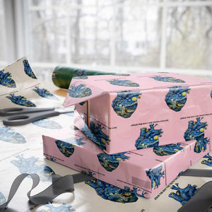 Jesus Christian Starry Night Wrapping Paper Roll The Way The Truth The Life TS14 Light Pink Print Your Wear