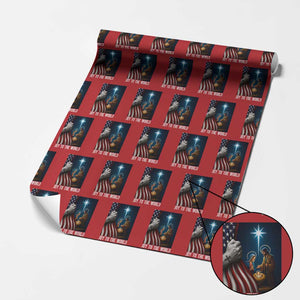 Jesus Christian Wrapping Paper Roll American Flag Joy To The World Christmas TS14 Red Print Your Wear