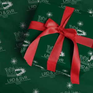 Jesus Christian Wrapping Paper Roll Crown Thorn Monochrome LRD SVR Symbolic Religious TS14 Green Print Your Wear
