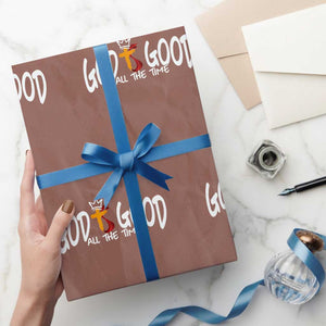 Jesus Christian Wrapping Paper Roll God Is Good All The Time TS14 Mocha Print Your Wear