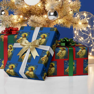 Jesus Christian Wrapping Paper Roll Hug Lamb Starry Night Van Gogh TS14 Print Your Wear