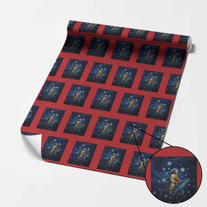 Jesus Christian Wrapping Paper Roll Stary Night Van Gogh Christmas TS14 Red Print Your Wear