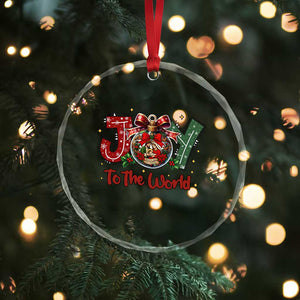 Jesus Christmas Crystal Glass Ornament Joy To The World TS14 Print Your Wear