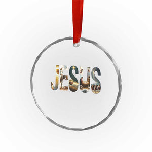 Jesus Christmas Crystal Glass Ornament Nativity Holy Night Christian Faith TS14 Print Your Wear