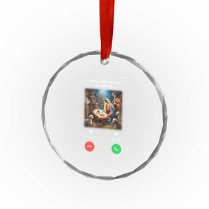 Jesus Christmas Crystal Glass Ornament Video Call Nativity Scene Funny Christian Xmas TS14 Print Your Wear