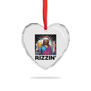 Jesus Christmas Heart Crystal Glass Ornament Funny Drinking Beer Xmas Holiday TS14 Print Your Wear