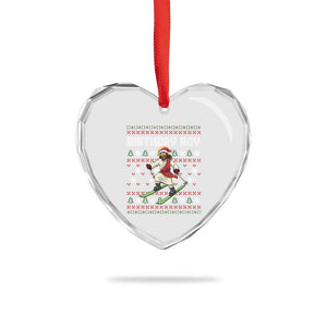 Jesus Christmas Meme Heart Crystal Glass Ornament Snowboard Birthday Boy Ugly Xmas TS14 Print Your Wear