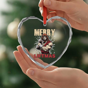 Jesus Gym Christmas Heart Crystal Glass Ornament Merry Liftmas Xmas TS14 Print Your Wear