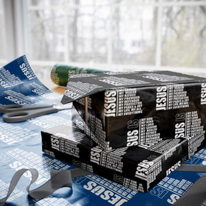 Jesus Is My Everything My God My Lord And Savior Christian Wrapping Paper Roll TS11 Black Print Your Wear