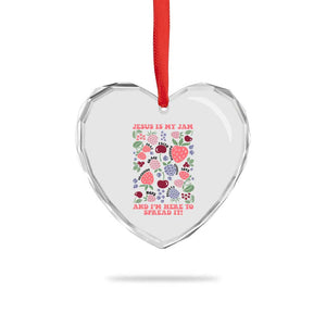 Jesus Is My Jam And I Am Here To Spread It Heart Crystal Glass Ornament Christian Faith TS11 Print Your Wear