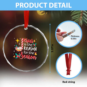 Jesus Is The Reason For The Season Crystal Glass Ornament Christmas Jolly Bell TS11 Print Your Wear